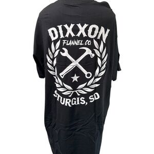Dixxon Flannel Co. Men’s Short Sleeve T-Shirt – White Sketchy Crest Logo
